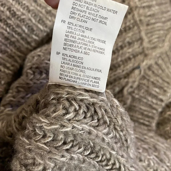 cloth.  by RD Oversized Cowl Neck Brown Knit Sweater - Picture 6 of 6